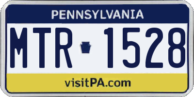 PA license plate MTR1528