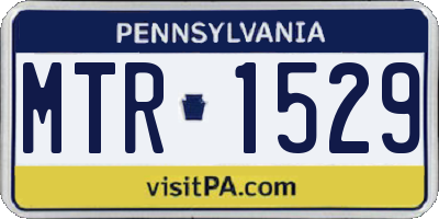 PA license plate MTR1529