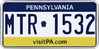 PA license plate MTR1532