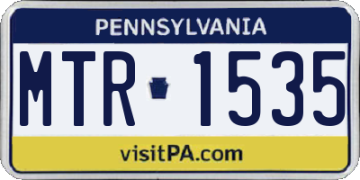 PA license plate MTR1535