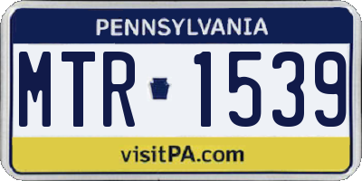 PA license plate MTR1539
