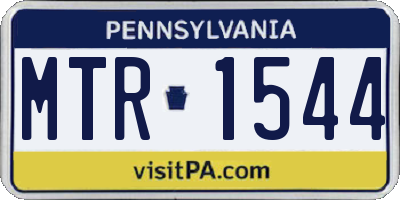 PA license plate MTR1544