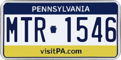 PA license plate MTR1546