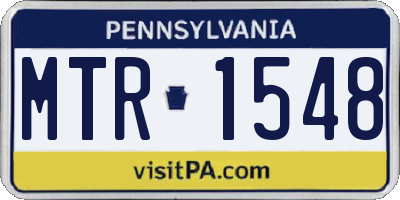 PA license plate MTR1548