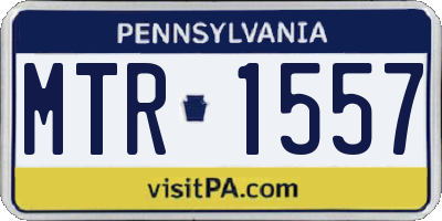 PA license plate MTR1557