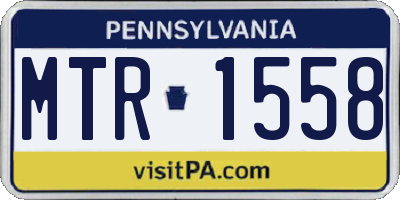 PA license plate MTR1558