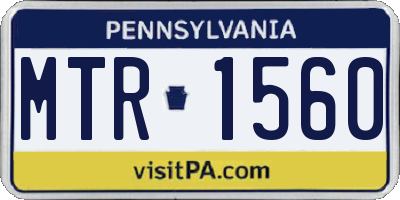 PA license plate MTR1560
