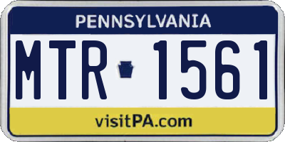 PA license plate MTR1561