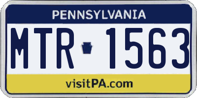 PA license plate MTR1563