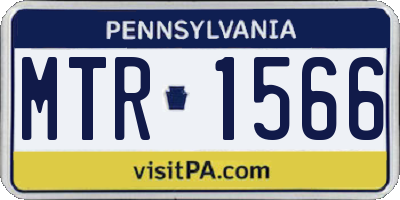 PA license plate MTR1566