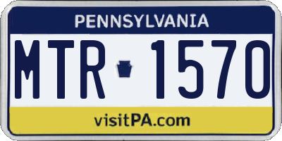 PA license plate MTR1570