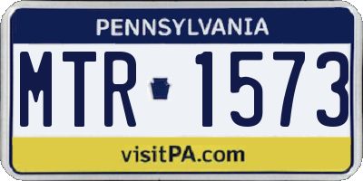 PA license plate MTR1573