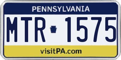 PA license plate MTR1575
