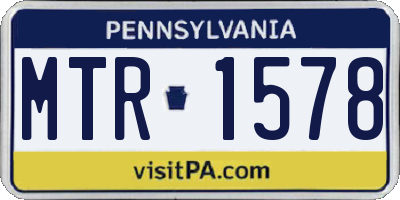 PA license plate MTR1578