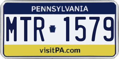 PA license plate MTR1579