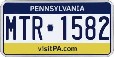 PA license plate MTR1582