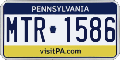 PA license plate MTR1586