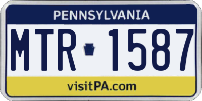 PA license plate MTR1587