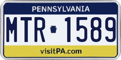 PA license plate MTR1589