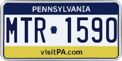 PA license plate MTR1590