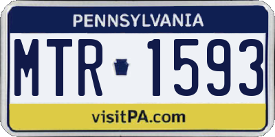 PA license plate MTR1593