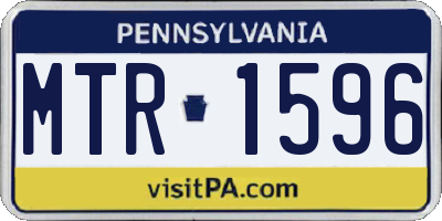 PA license plate MTR1596