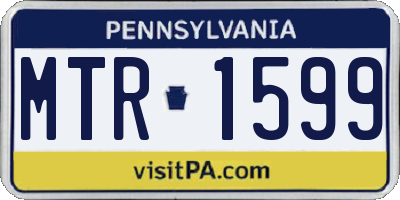 PA license plate MTR1599
