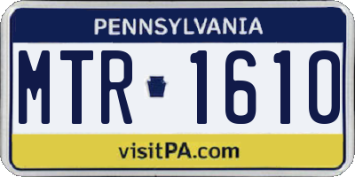 PA license plate MTR1610