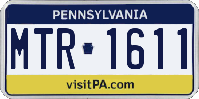 PA license plate MTR1611