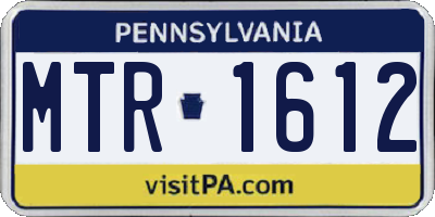 PA license plate MTR1612