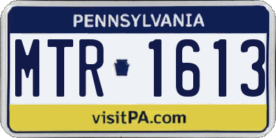 PA license plate MTR1613