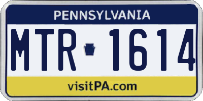 PA license plate MTR1614