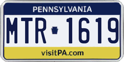 PA license plate MTR1619