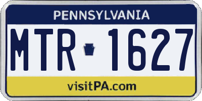 PA license plate MTR1627