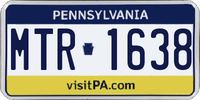 PA license plate MTR1638
