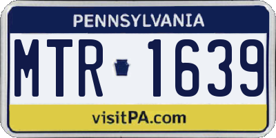 PA license plate MTR1639