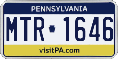 PA license plate MTR1646