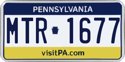 PA license plate MTR1677