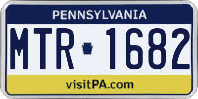 PA license plate MTR1682