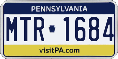 PA license plate MTR1684