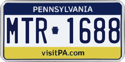 PA license plate MTR1688