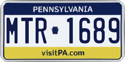 PA license plate MTR1689