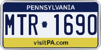 PA license plate MTR1690