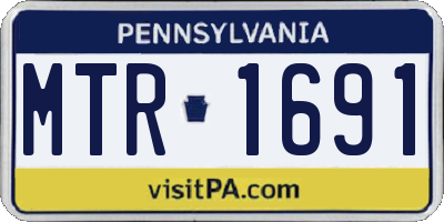 PA license plate MTR1691