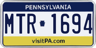 PA license plate MTR1694