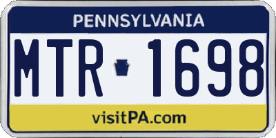 PA license plate MTR1698