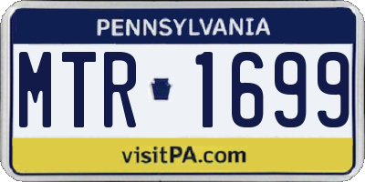 PA license plate MTR1699