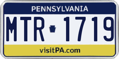 PA license plate MTR1719