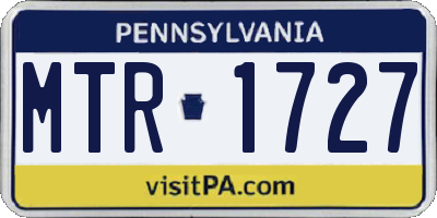 PA license plate MTR1727