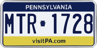 PA license plate MTR1728